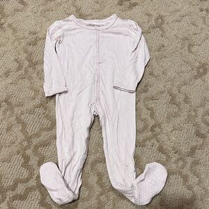 KYTE Baby Pink/lavender One Piece snap footie